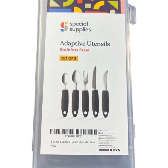 Adaptive Stainless Steel Utensils Set Of 10 With Ergonomic Handles For Easy Grip - Picture 2 of 6